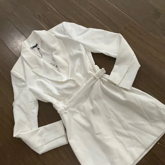 Zara white tapered blazer dress - Picture 6 of 12